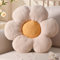 Yhoelata Blumenkissen, Creme Gelb Blumengestalt Zierkissen, Plüsch Bodenkissen für Sofa & Bett Kinderzimmer, Mädchen Dekoratives Gänseblümchen Design Wohnkissen 40cm