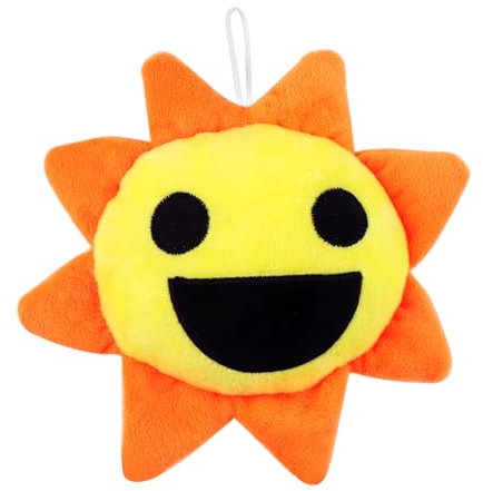 SneiDr Sprunki Plushies Kuscheltier Weicher Plüsch mit PP-Füllung Robust Umweltfreundlich Spielzeug als Geburtstag Geschenk Sammlerstück Oder Deko für Kinder und Fans (Orange Sonne 17cm)