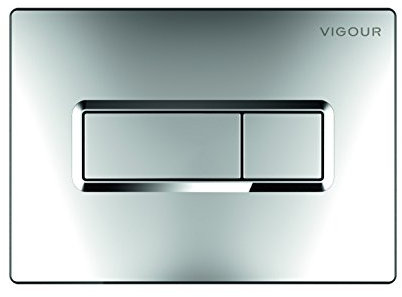 VIGOUR Betätigungsplatte TEES verchromt für 2-Mengen-Spültechnik | V1TEESCH