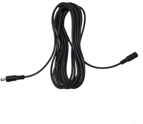 Câble d'extension d'alimentation 12 V pour systèmes de vidéosurveillance 10 m avec 2 connecteurs de 1 mm (5 mètres)