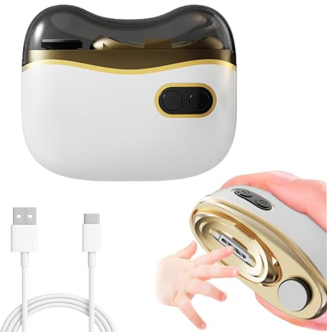 Electric Nail Clipper, Automatic Electric Nail Trimmer with LED Light &Clip Storage, 2-Speed Cordless Nail Cutter for Baby, Elderly, Kids, Adults, Seniors