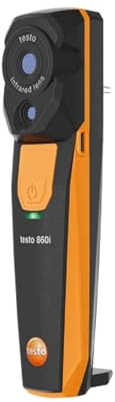 Testo 860i Termocamera 0560 0860 a Infrarossi Wireless per Smartphone, Risoluzione 256x192 Pixel, con App Smart, Funzioni DeltaHeat e DeltaCool, IP54