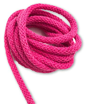 5m Baumwollkordel 5mm, Kordel, Schnur, Turnbeutel, 21 Farben (Dunkelrosa)