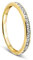 Orovi – Gold Ring Memoire aus 9 Karat Gelbgold (375) mit 16 Diamanten (0.05 Ct) – Hochzeitsring Damen mit Brillanten – Verlobungsring allergenfrei & handgemacht (Größe 54)