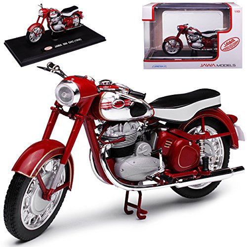 Abrex Jawa 500 OHC 1956 Dunkel Rot Braun 1/18 Modell Motorrad