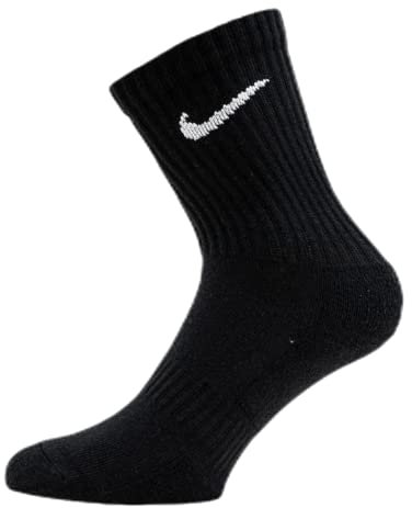 Nike Everyday Cush Crew 3Pr Calze Calze Uomo, Nero (Black/White), XL