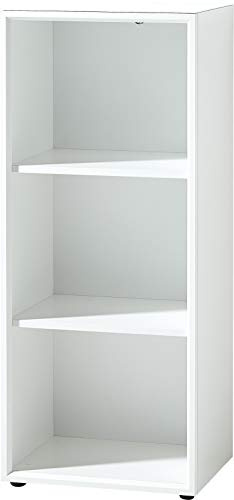 Germania Aktenregal 4203-84 GW-Monteria, in Weiß, mit Glasauflage, 50 x 120 x 37 cm (BxHxT)