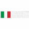 JINTORA Adesivi Auto -Italia - Bianca - 90x18 mm - Nome Personalizzato più Banner - Adesivi per Auto autoadesivi - Tuning Esterni - Sticker Decorativi Resistenti all’Acqua per Carrozzeria Finestrini