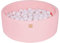 MEOWBABY 90X30cm/200 Balles ∅ 7Cm Piscine À Balles pour Bébé Enfant Bambino Jouets pour Les Tout-Petits de Jouet Mousse Rond Fabriqué en UE Rose Clair: Blanc