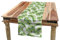 ABAKUHAUS Palmblatt Tischläufer, Exotische Baum Hawaiian, Esszimmer Küche Rechteckiger Dekorativer Tischläufer, 40 x 225 cm, Farngrün