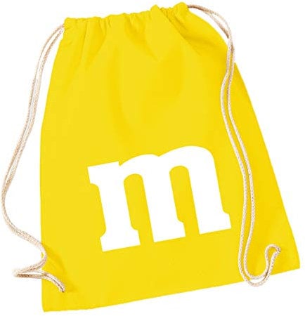 MKM Wear Fasching Turnbeutel M&M Tasche Rucksack (gelb)