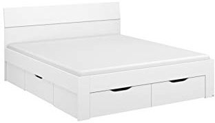 Rauch Möbel Flexx Bett Stauraumbett in Weiß mit 3 Schubkästen als zusätzlichen Stauraum Liegefläche 160 x 200 cm Gesamtmaße Bett BxHxT 165 x 90 x 209 cm