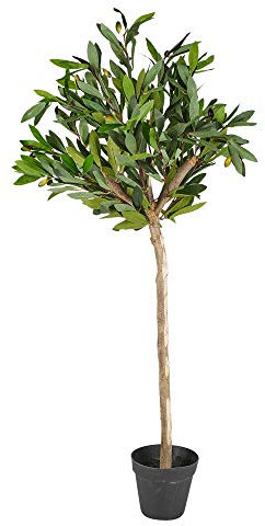 URBNLIVING Grande pianta di ulivo artificiale in vaso, 94 cm, realistica, decorazione per la casa (1)