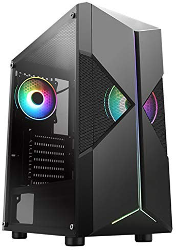 HDYD Gaming Case, Mid-Tower PC di Gioco di Caso ATX/M-ATX/ITX - I/O Anteriore USB 3.0 Port - Pannello Laterale Acrilico - 8 Fan Posizione - Water-Cooling Pronto