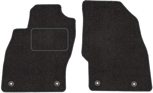 Fußmatten mit Clips 2er Set für Opel Corsa D 2006-2014 Velours Automatten