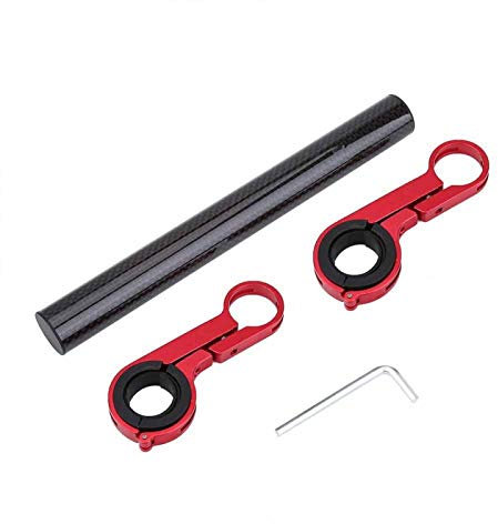 Halterung für doppelte Lenkerhalterung für Fahrräder, Halterung für doppelte Lenkerverlängerung für Fahrradzubehör für Fahrradzubehör(rot)