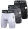 YUSHOW 3er Pack Kompressionsshorts Herren Kompressionshose Sporthose Kurz Schnell Trocknend Atmungsaktive Kurze Radlerhose Sommer Männer Laufhose Funktionsunterwäsche mit Taschen