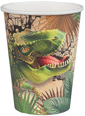 SANTEX 7286-99, Sachet de 10 Gobelets Dinosaure T-Rex
