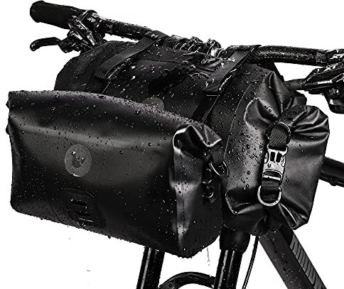 Rhinowalk 2PC Bike Handlebar Set - Waterproof Bicycle Front Tube Bag, Large Capacity Storage, Shoulder Bag