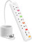 Extension Lead with USB Slots 3M,Mscien 4 Way Sockets Individually Switched Power Extension with Surge Protection, Overload Protecton,Cicurit protection,Wall Mountable Extension Cord