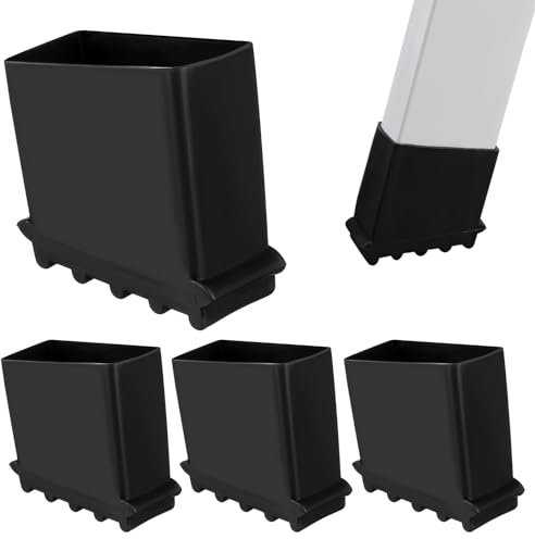 4pcs Ladder Foot Cover Non- Skid Ladder Pads Ladder Leg Protectors Step Ladder Extension Ladder Cover Hardware Brackets Non-Slip Ladder Feet Protector Shoes Rubber Shaped