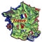 MUYU Magnet Map Style France Fridge Magnet Souvenir Gift Refrigerator Magnetic Sticker Collection, 9x9 CM