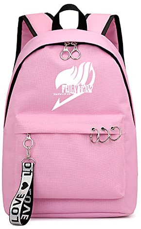 jiminhope Anime Fairy Tail Rucksack Computertasche Fairy Tail Natsu Rucksack Japanischer Anime Fairy Tail Daypack Bookbag Schultasche