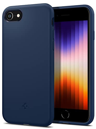 Spigen Silicone Fit Case Compatible with iPhone SE 2022/2020 / 8/7 - Navy Blue
