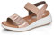 Rieker 64300-31 Ladies Leather Sandals Rose Gold 3.5