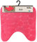 TENDANCE Tapis Contour WC Fuchsia en Microfibre à mémoire de Forme 50 x 50 cm