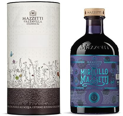 MIRTILLO in Confezione Regalo | Mazzetti d'Altavilla di Monferrato | Liquore di Mirtillo Mazzetti, un liquore soave, a bassa gradazione alcolica
