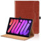 Funda para iPad Mini A17 Pro/iPad Mini 7 2024 / iPad Mini 6 2021 (8.3 Pulgadas) PU Leather Ángulos Ajustables Tablet Case con Supporto Funzione y Bolsillo, Auto Reposo/Activación - Marrón