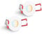 LongLife LED 2er Set Einbaustrahler Mini 3W CCT 2700K-6500K 2700K weiß RAL 9016 IP65 Dimmbare Strahler für Terrassenüberdachung, Carports, Dachüberständen
