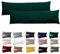 Soifox Seitenschläferkissen Bezug 40 x 145-2er Set Grün Kissenbezug mit Reißverschluss 100% Mikrofaser Resistent und Hypoallergen Kissenbezüge für Seitenschläferkissen