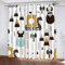MEVASA Cartoon-Pirat Vorhänge mit Ösen 2er Set 3D Boho-Stil Vorhänge Abdunkelnd Polyester für Jugendzimmer Schlafzimmer Wohnzimmer Wohnkultur Vorhänge 200 x 200 cm BxH