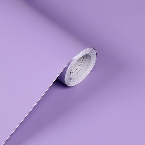 Selbstklebende einfarbige Tapetenrollen für Wände, PVC, Wohnzimmer, DIY-Dekoration, Wandaufkleber für Zimmer (Farbe: lila, Größe: 50 x 100 cm)