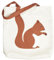 ecrou Jutebeutel, Tote Bag, Stofftasche Mit Giraffen Design, Einkaufstasche Faltbar Stoffbeutel,Digital Bedruckt Tragetasche Stofftasche Ostern Bunt Tasche Damen 50 * 42 cm (Eichhörnchen)