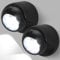 COFEMY LED Strahler mit Bewegungsmelder Außen - 2PCS Innen Batterie Kabellos Außenleuchte mit Bewegungsmelder, Wasserdicht Aussenstrahler Wandleuchte Sicherheitslicht für Garten Türöffnung Korridor