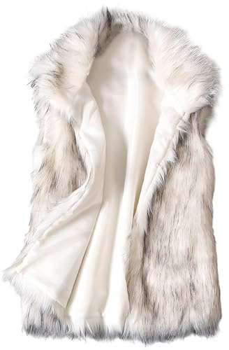 Keuyeo Damen-Weste Aus Kunstfell, Winter, Warm, Kurz, Ärmellos, Jacke, Mantel, Weich, Flauschig, Weste, Oberbekleidung Für Frühling, Und Winter