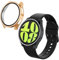 kwmobile 2x Smartwatch Display Cover Compatible with Samsung Galaxy Watch 6 40mm Case - Glitter Protector - Black/Rose Gold