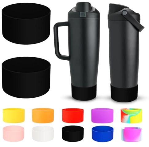 2Pcs Silicone Boot for Owala 30oz & 40oz FreeSip Sway Bottles & Tumblers, Accessories for Owala - Black