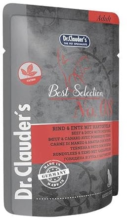 Dr. Clauder's Best Selection Adult No. 8 Rind & Ente mit Kartoffeln Pouch | 16 x 85 g