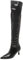 HSyc JRX Stivali sopra il ginocchio con tacco alto 5 cm sopra il ginocchio in vernice, Nero , 42.5 EU