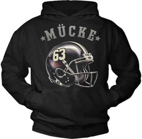 MAKAYA Mücke 63 Kapuzenpullover American Football Hoodie mit Helm