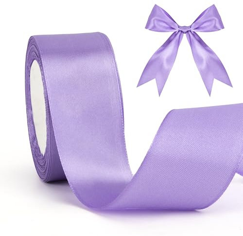 Geschenkband Lila 40mm Satinband 23 Meters Schleifenband Für Geschenkverpackung Seidenband Geschenkbänder Für Blumensträuße Haarbögen Stoffband Für Party Geburtstag Deko Satinbänder