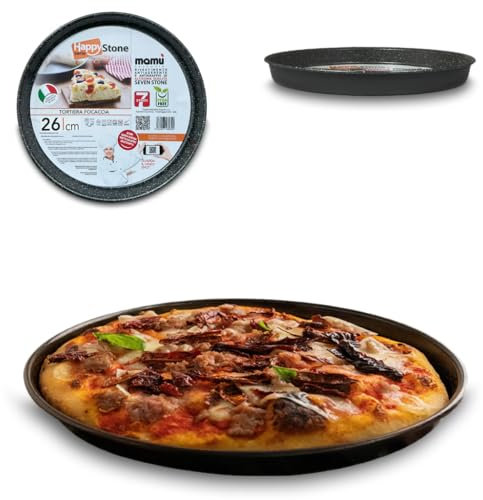 Arca, Teglia Diametro 24 cm per Forno, Antiaderente e Adatta alla Lavastoviglie, Ideale per Pizza, Focacce e Altre Ricette, in Alluminio, Made in Italy
