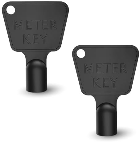 WedDecor 2 Pack Plastic Gas Meter Box Key – Triangle Utility Key for Electric Meter Box, Commercial Bins & Cupboards – Durable Black Utility Access Tool