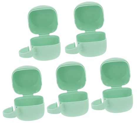 HOMOBABE Lot De 5 Boîtes Porte-tétine Pour Bébé Poignée Boîtes De Rangement Portables En Pp Sans Verte Antipoussière Pratique Pour Voyage Et Maison