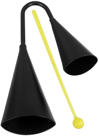 OFFIGAM Traditionelles Agogo Glockenspiel aus mit Kunststoffschlägel Kinderspielzeug für Musikalische Früherziehung Sicher und Einfach zu Bedienen Binaural für Verbessertes Hörverstehen