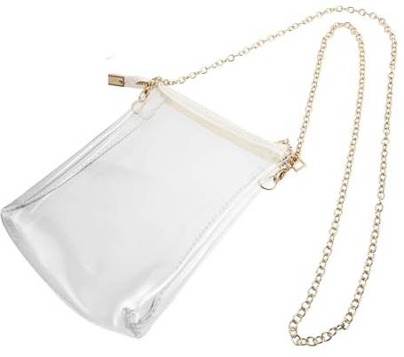 Toyvian Borsa a Tracolla per Cellulare Trasparente in Silicone Portaoggetti Resistente Multiuso Tracolla Regolabile per Lavoro Scuola e Viaggi